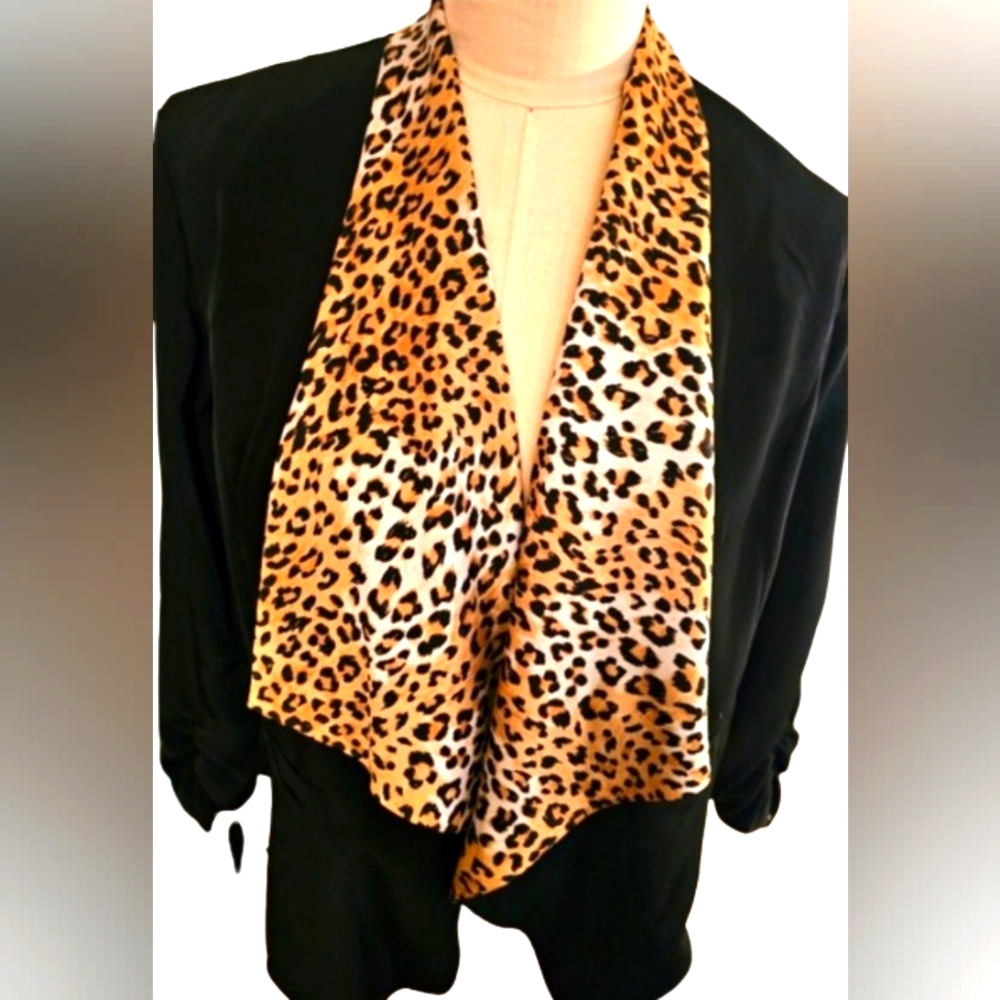 XOXO, Leopard and Black Reversible Blazer NWT L